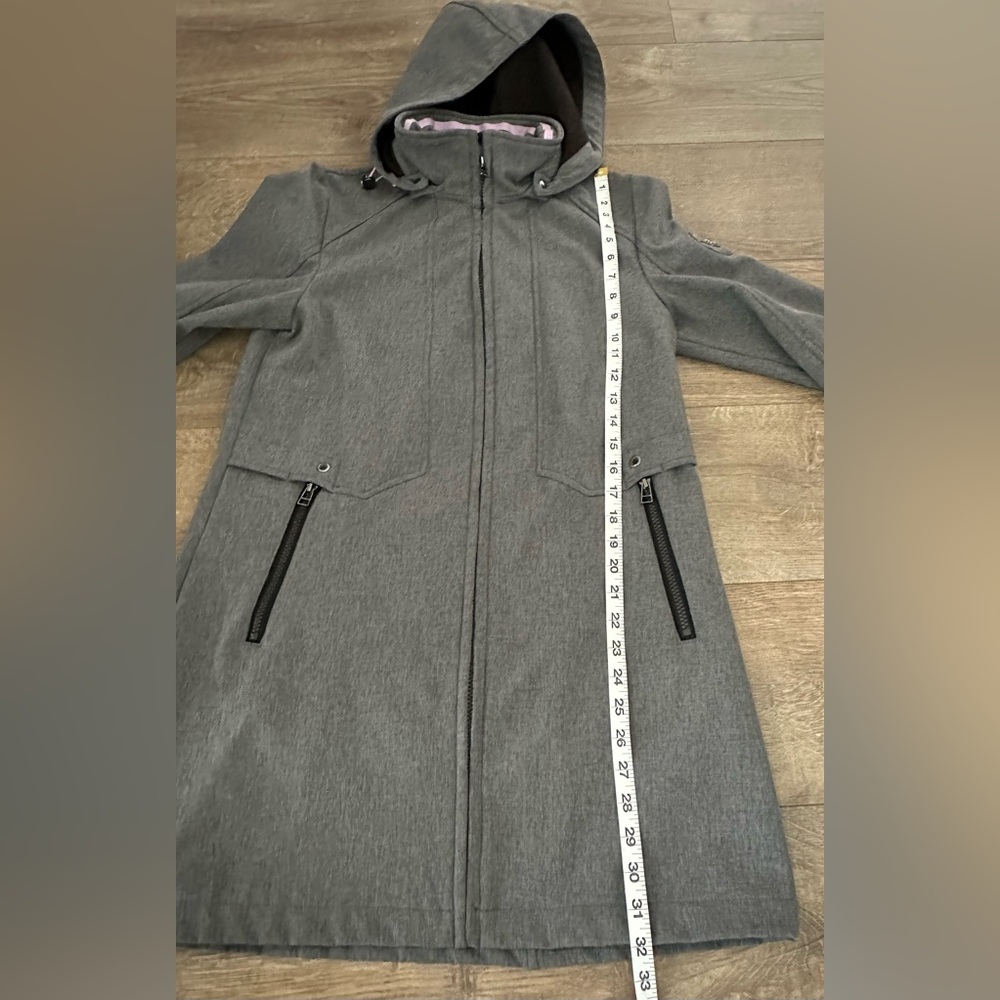 NOVELTI Light Grey Hooded Coat (Removable Hood, Size S) - Picture 4 of 12